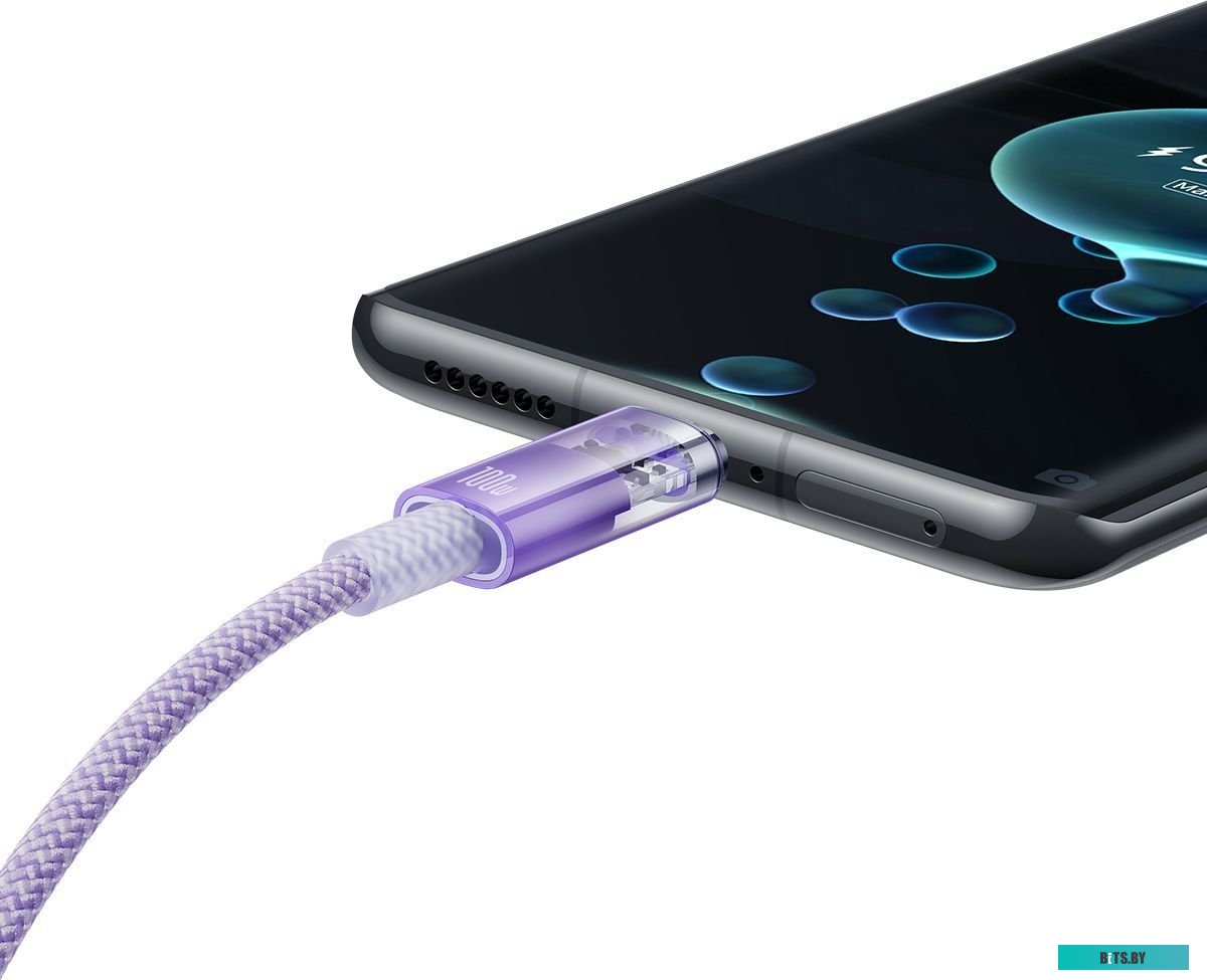 Кабель Baseus Explorer Series Fast Charging with Smart Temperature Control USB Type-C USB Type-C (1 м, фиолетовый) 