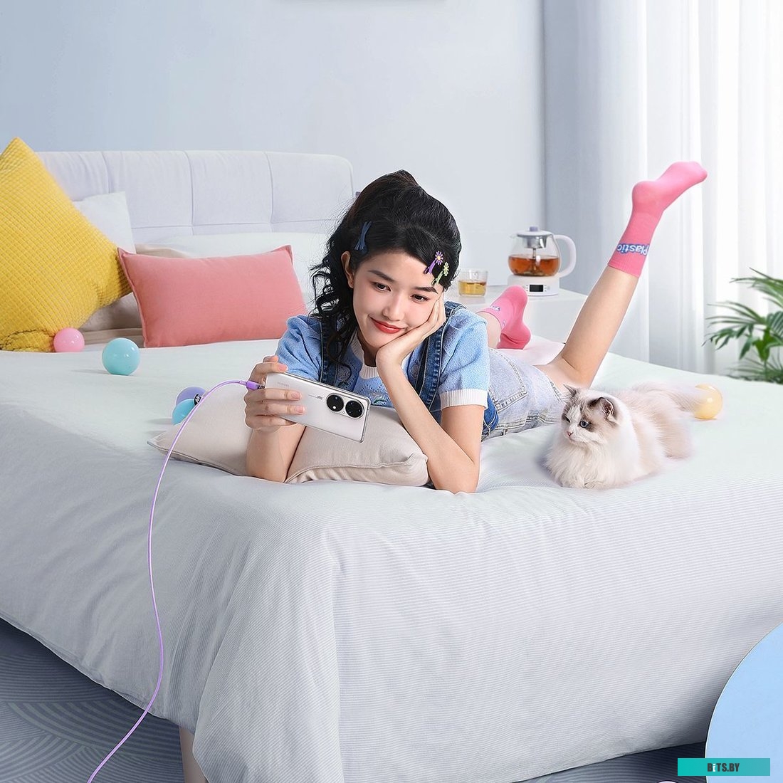 Кабель Baseus Explorer Series Fast Charging with Smart Temperature Control USB Type-C USB Type-C (1 м, фиолетовый) 