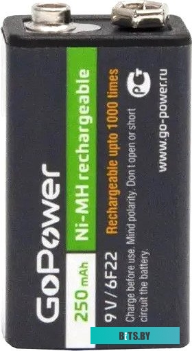 Аккумулятор GoPower 6F22 Ni-MH 250mAh 00-00017020 1шт