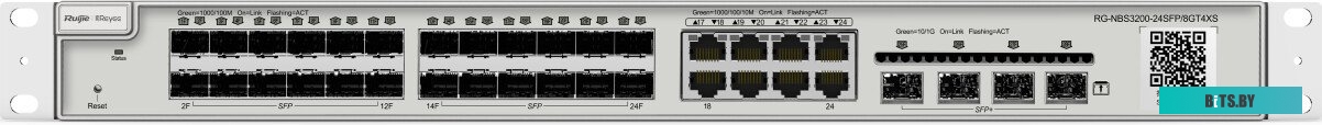Коммутатор RG-NBS3200-24SFP/8GT4XS, 24-портовый (SFP) гигабитный и 8 комбинированными портами RJ45 управляемый