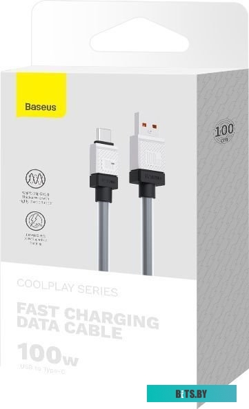 Baseus CoolPlay Series USB Type-A - USB Type-C (1 м, черный)
