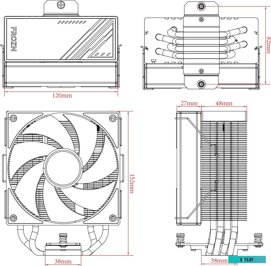 Кулер для процессора ID-Cooling Frozn A410 ARGB White 6931393305622
