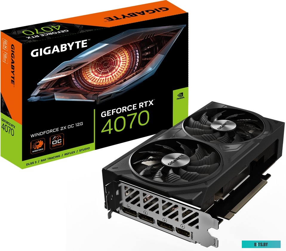 Видеокарта Gigabyte GeForce RTX­­ 4070 WindForce 2X OC 12G GV-N4070WF2OC-12GD