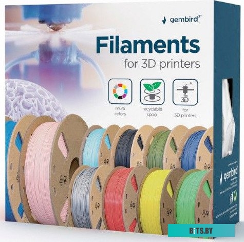 Пластик для 3D-принтера Gembird 3DP-PLA1.75-02-CARBON 3DP-PLA1.75-02-CARBON