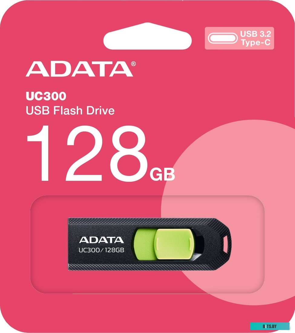 Флеш-накопитель ADATA UC300 128GB ACHO-UC300-128G-RBK/GN