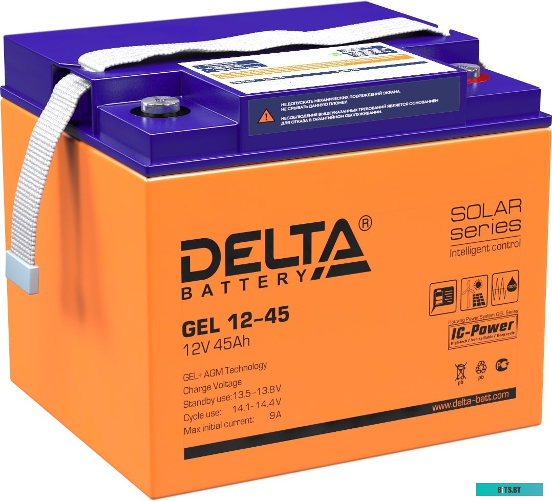 Аккумулятор для ИБП Delta GEL 12-45 (12В/45 А·ч)