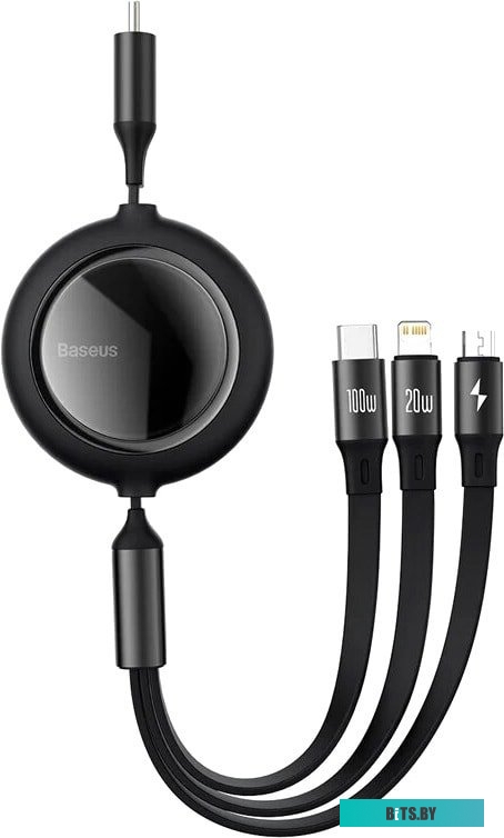 Кабель для зарядки Baseus Bright Mirror One-For-Three Retractable Data Cable CAMJ0