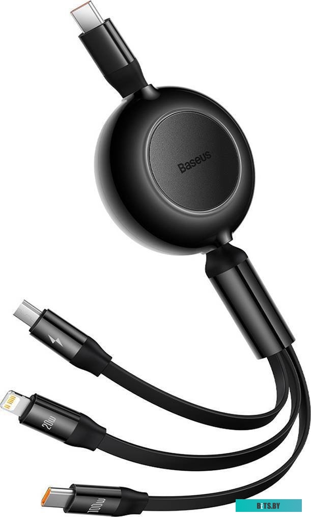 Кабель для зарядки Baseus Bright Mirror One-For-Three Retractable Data Cable CAMJ0