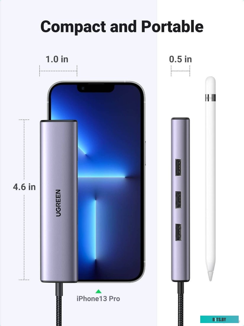 USB-хаб  Ugreen CM475 USB C to Ethernet 60600