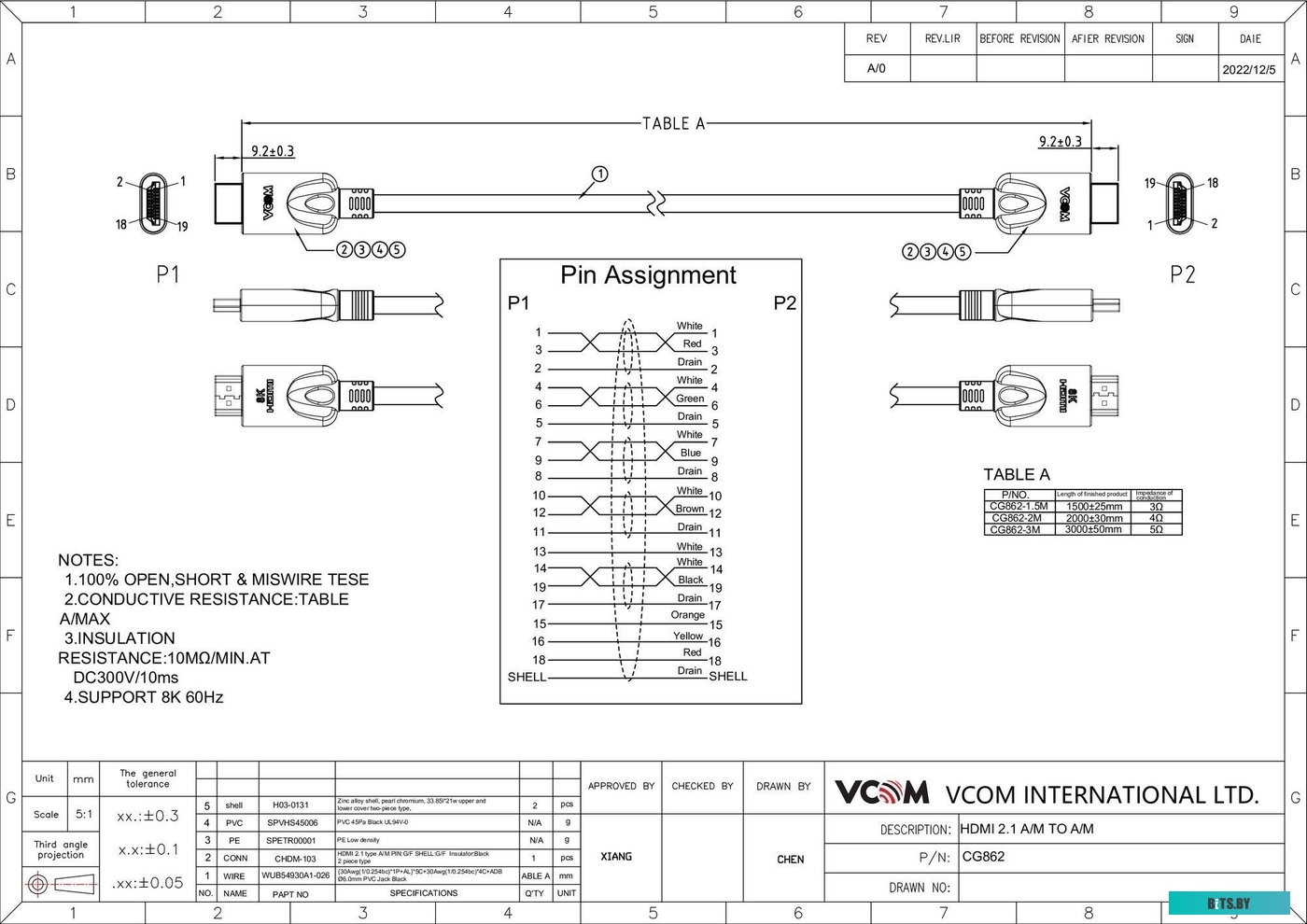 Кабель VCOM CG862-2M CG862-2M