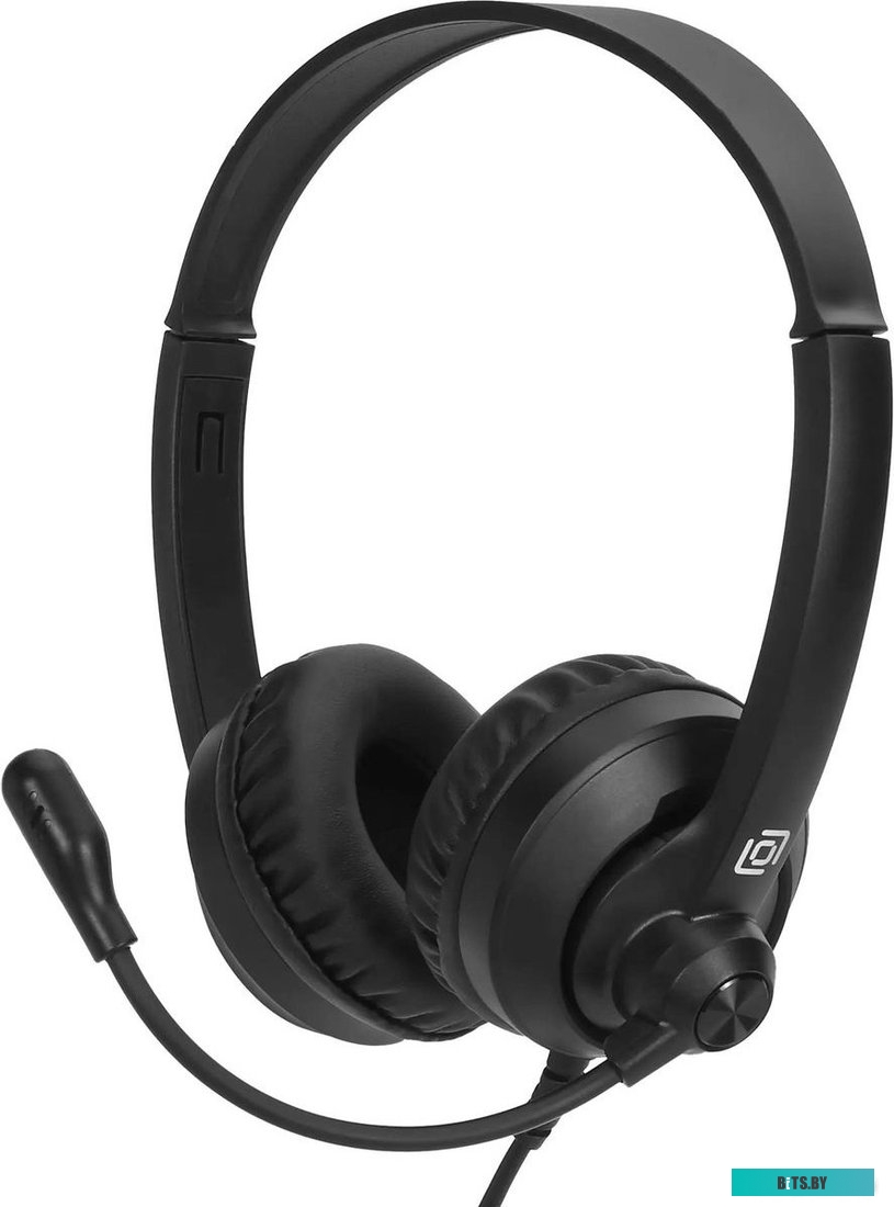1900379 Наушники с микрофоном Оклик HS-M500 черный 1.8м накладные оголовье (1900379)