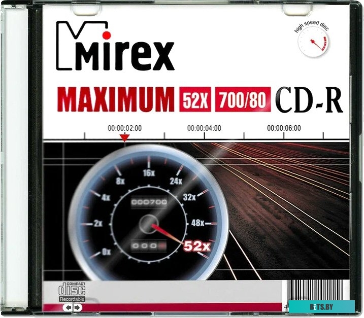 Компакт-диск Mirex CD-R 700 Мб 52x Slim case UL120052A8S