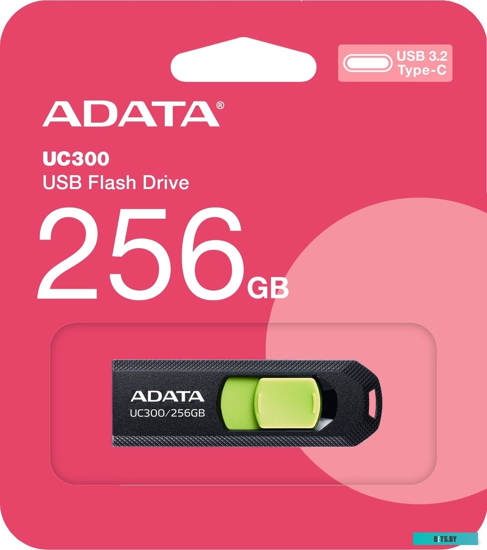 Флеш-накопитель ADATA UC300 256GB ACHO-UC300-256G-RBK/GN