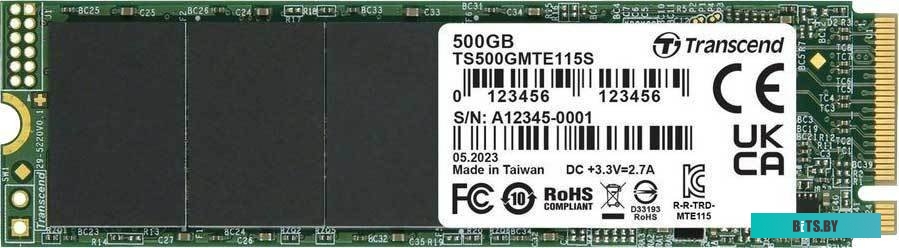 Накопитель SSD Transcend 115S TS500GMTE115S