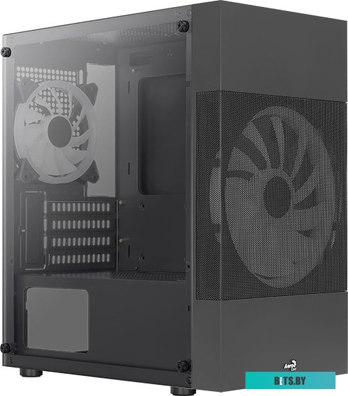 Корпус AeroCool Atomic Lite-G-BK-V2 Black Mini Tower (micro ATX/mini-ITX, без БП, Steel, ABS, HD Audio, USB 3.0x2, 1x120mm, 1x180mm FAN RGB) (47105627