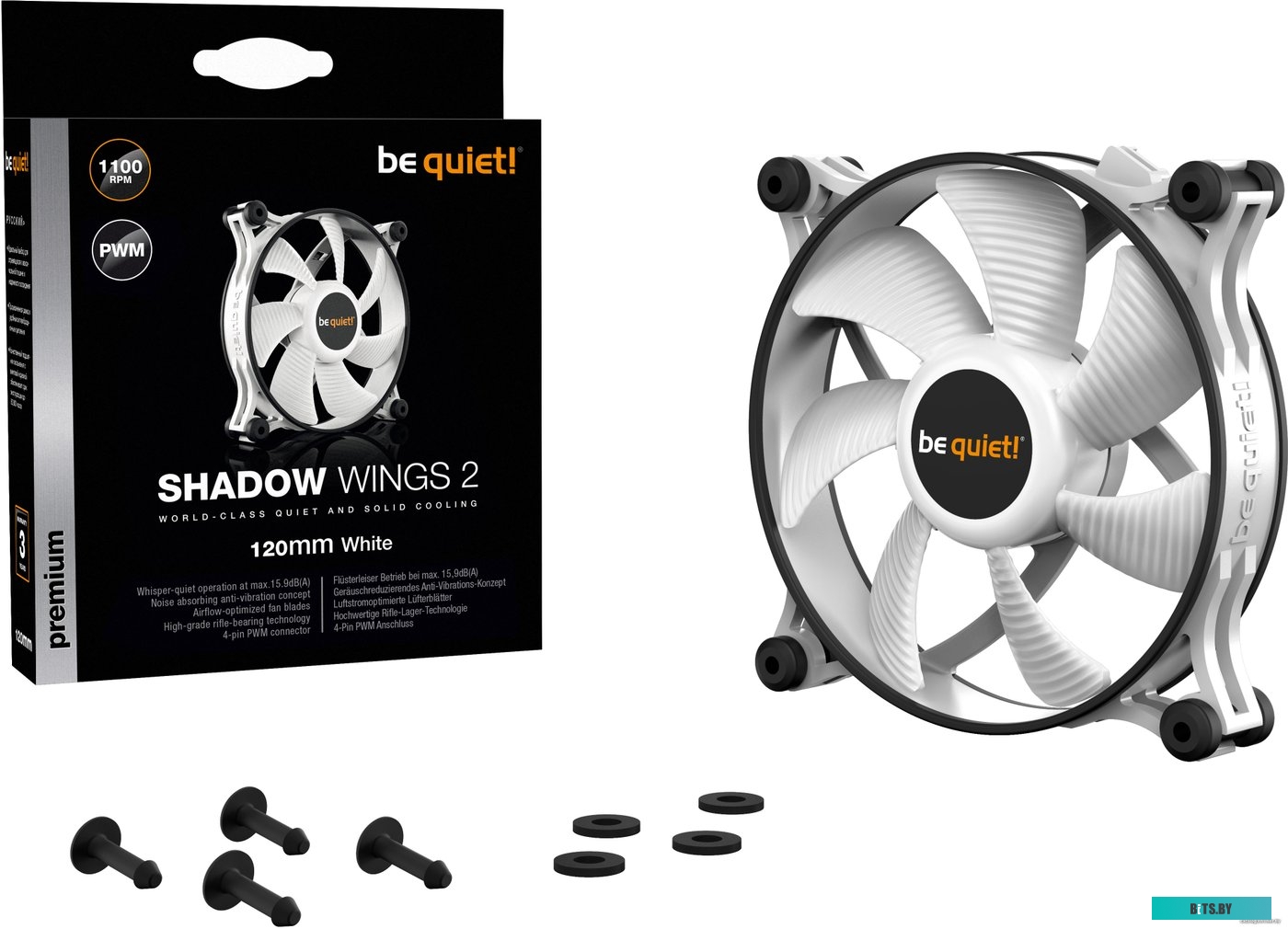 Кулер be quiet! Shadow Wings 2 120mm PWM White BL089