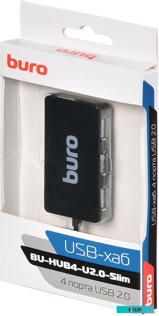 Концентратор USB (Хаб) Buro BU-HUB4-U2.0-Slim