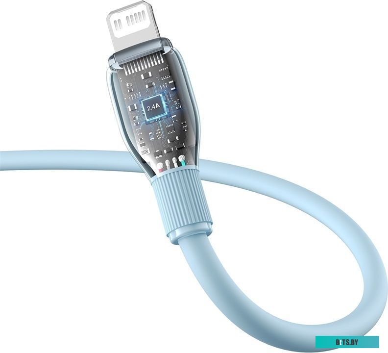 Кабель Baseus Pudding Series USB Type-C - Lightning (2 м, голубой)
