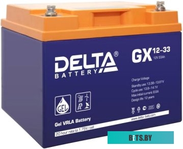 Аккумуляторная батарея Delta GX 12-33 (12В/33 А·ч)
