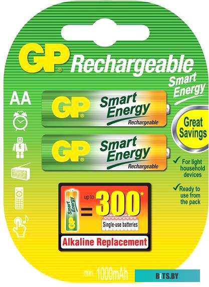 Аккумуляторы GP Smart Energy AA 1000mAh 2 шт