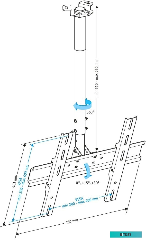 Кронштейн для телевизора Holder PR-101 (черный)