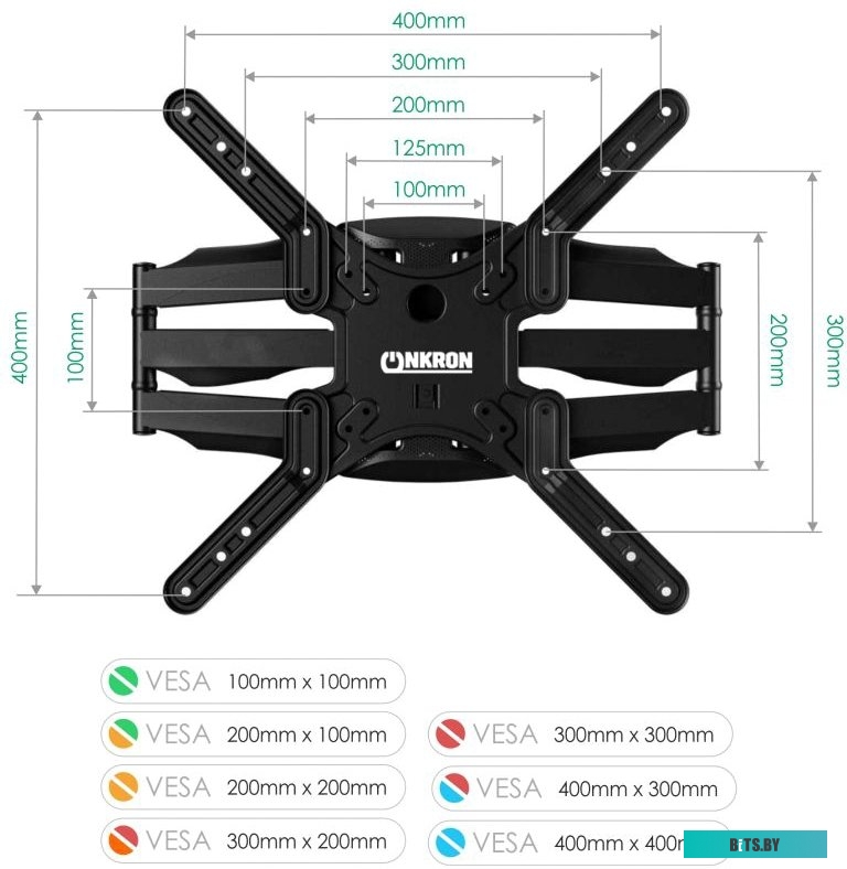 Кронштейн для телевизора Onkron M5 (черный)