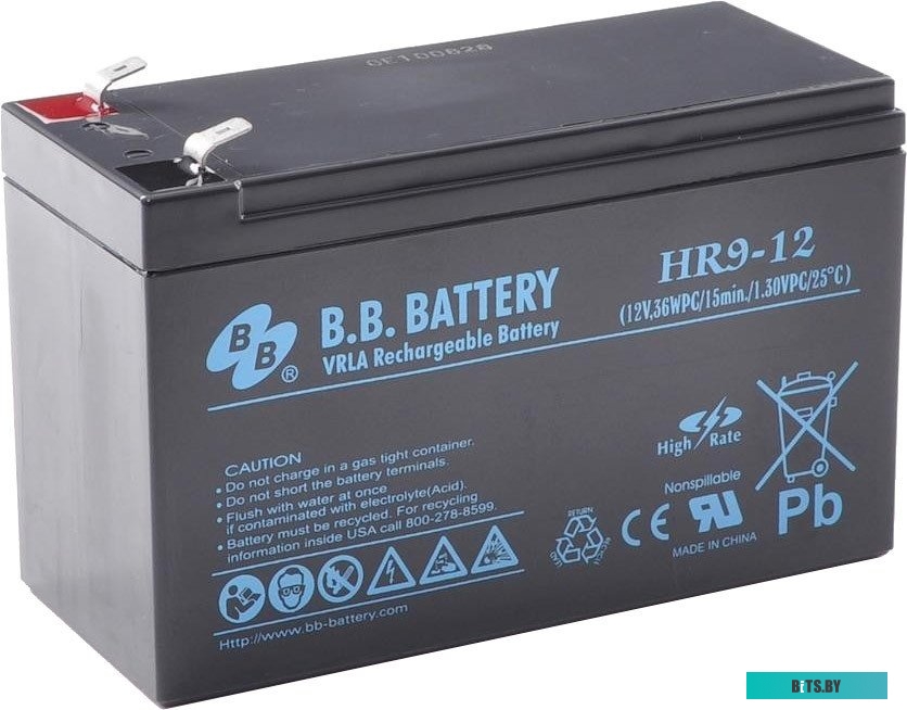 Аккумулятор для ИБП B.B. Battery HR9-12 (12В/8 А·ч)