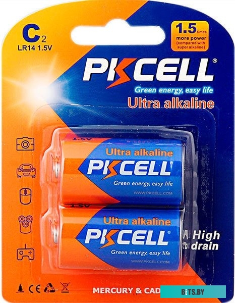 Батарейки PKCELL Ultra Digital Alkaline LR14 C 2 шт.