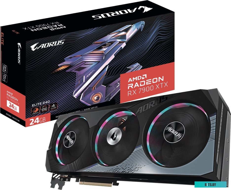 Видеокарта Gigabyte Radeon RX 7900 XTX 24G Elite GV-R79XTXAORUS E-24GD