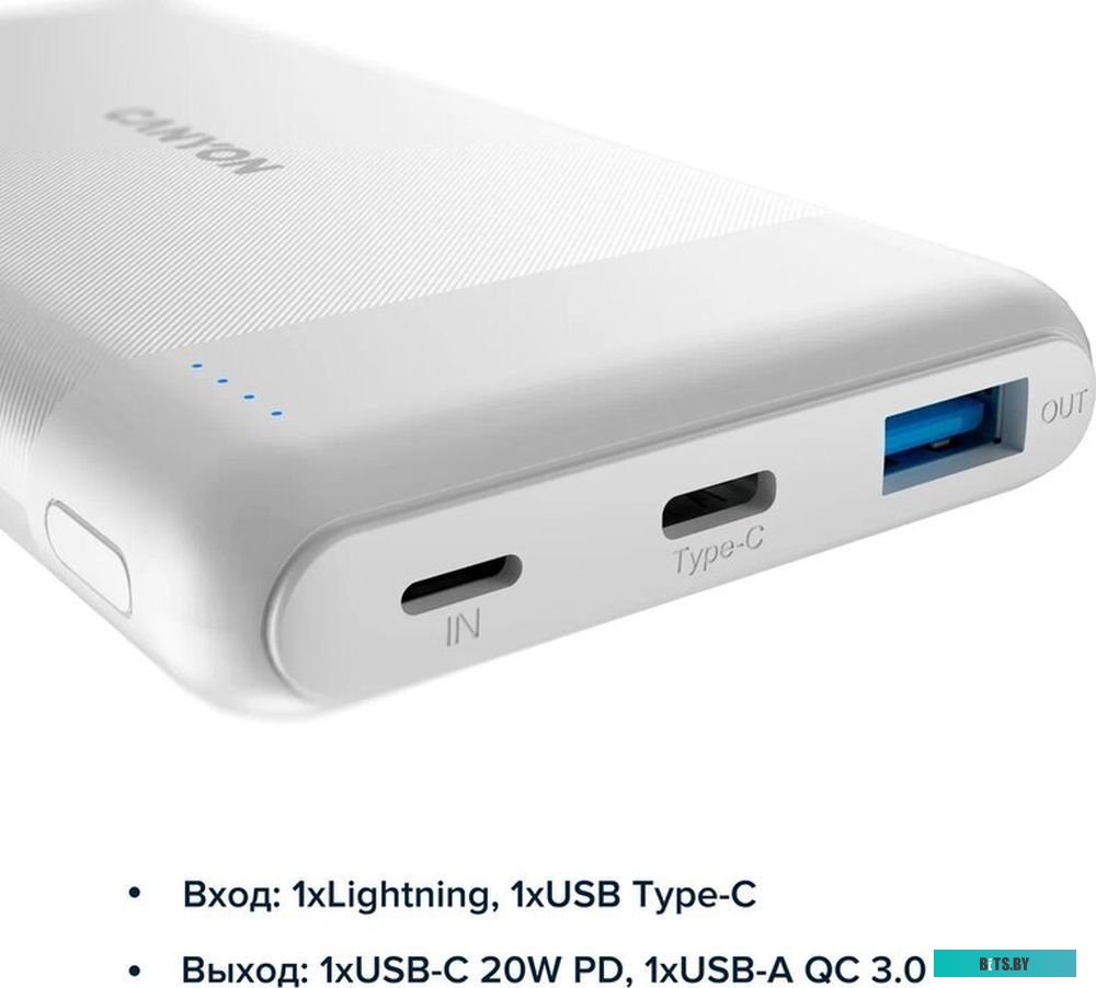Внешний аккумулятор Canyon PB-1009 10000mAh (белый) <CNE-CPB1009W>