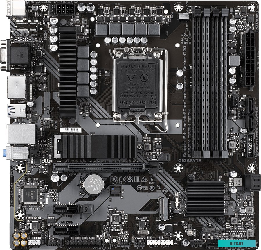 Материнская плата Gigabyte B760M DS3H DDR4 (rev. 1.0)