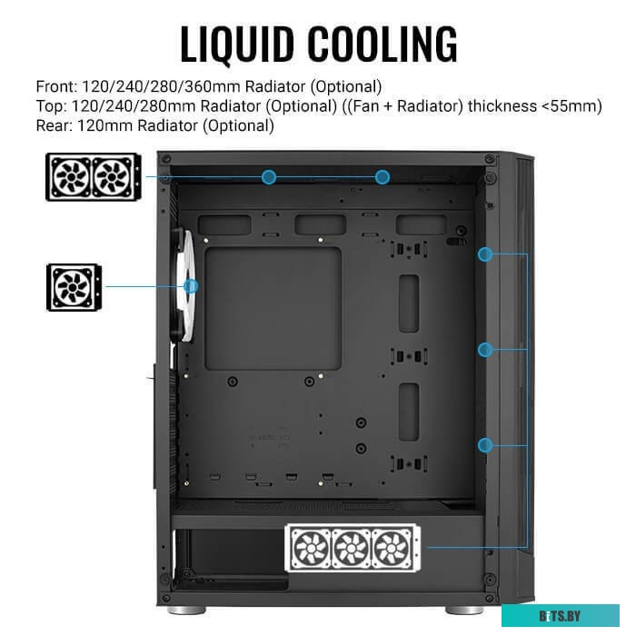 Корпус системного блока AeroCool Prism-G-BK-V2