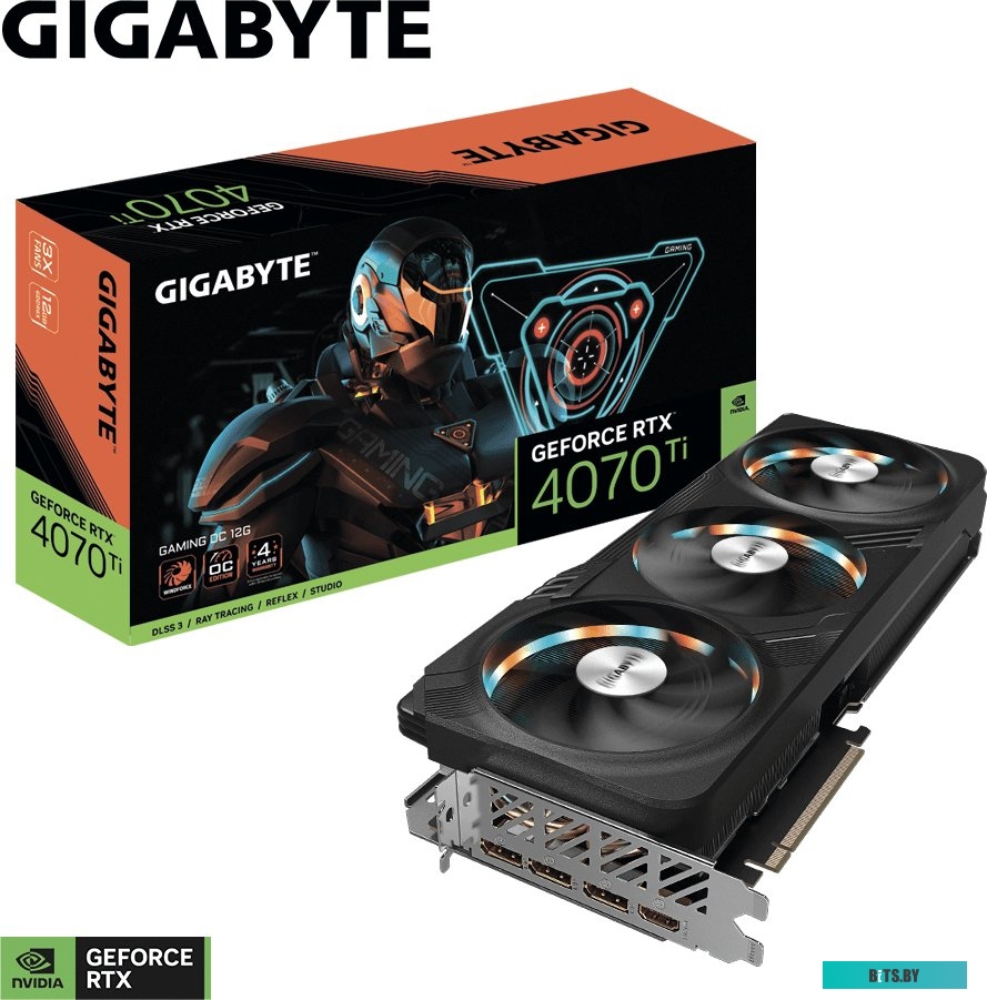 Видеокарта Gigabyte GeForce RTX 4070 Ti Gaming OC 12G GV-N407TGAMING OC-12GD