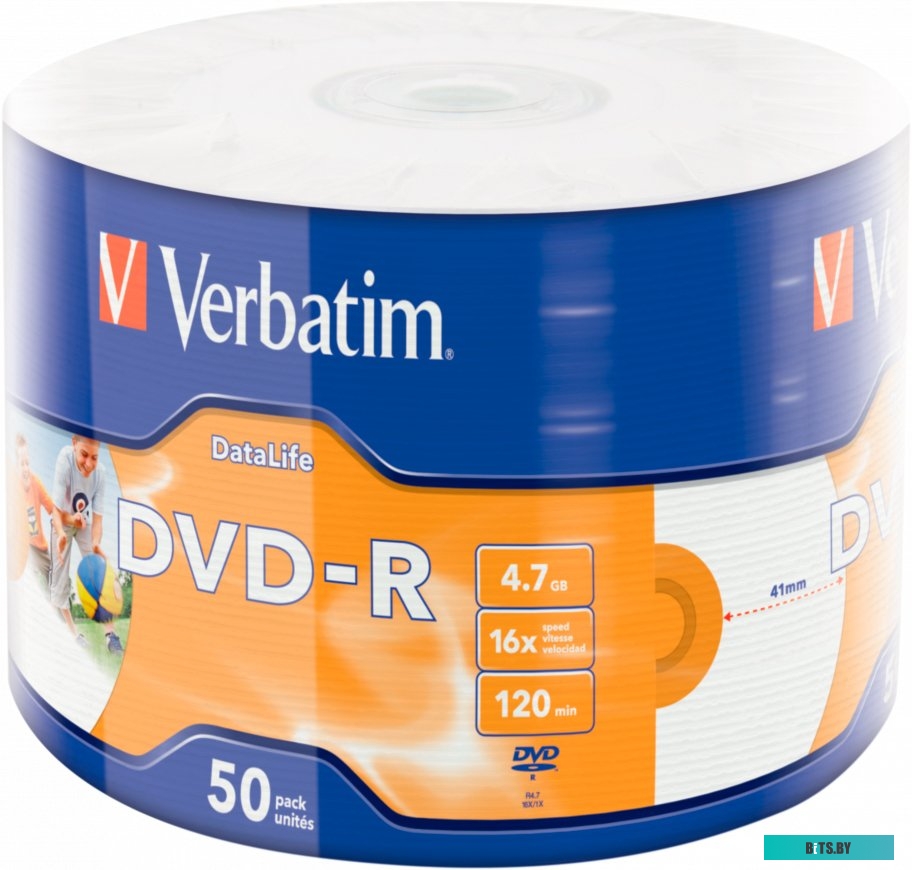 DVD-R диск Verbatim 4.7Gb 16x 43793 (50 шт)