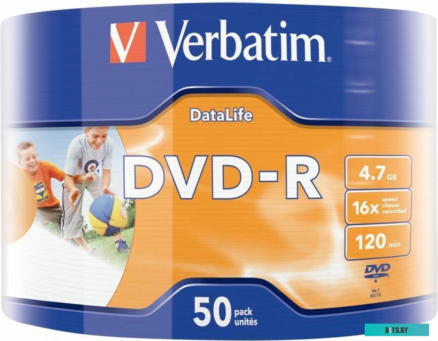 DVD-R диск Verbatim 4.7Gb 16x 43793 (50 шт)