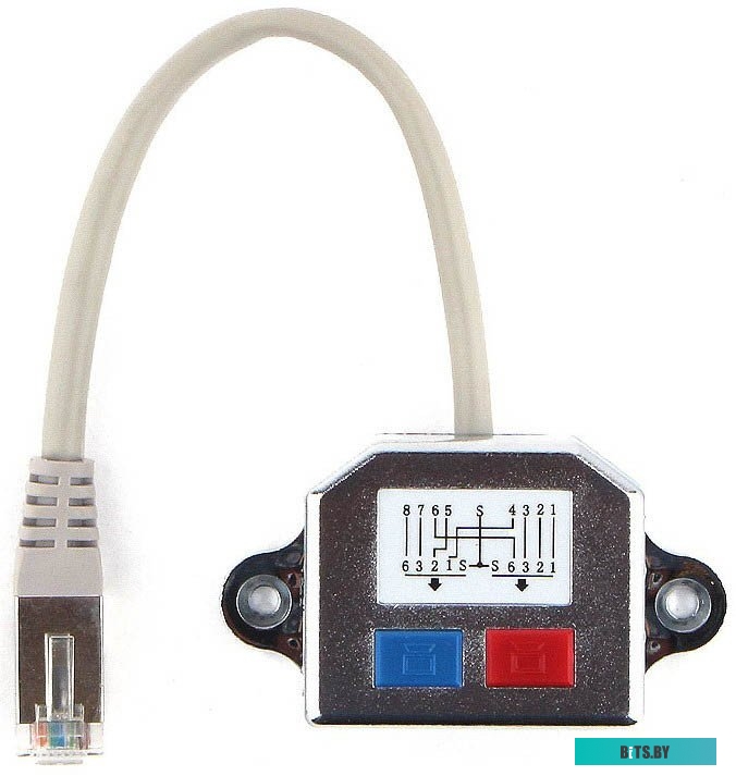 Сетевой адаптер NCA-SP-02 Gembird splitter 2xLAN, FTP (1xRJ45 to 2xRJ45)
