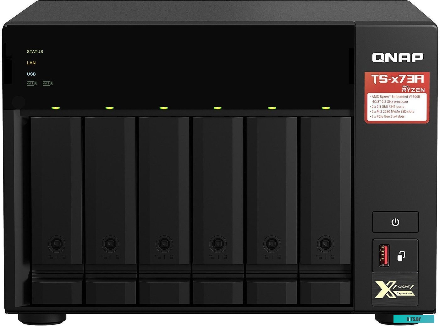 Сетевой накопитель QNAP TS-673A-8G