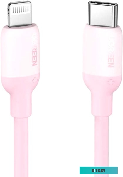 Кабель Ugreen US387 60625 USB Type-C - Lightning (1 м, розовый)