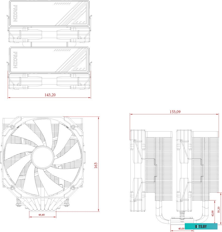 Кулер для процессора ID-Cooling Frozn A720 Black