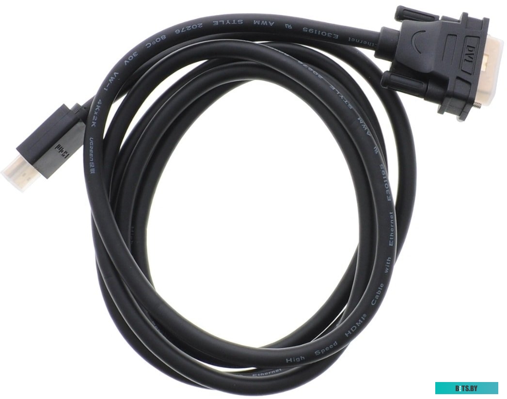 Кабель Ugreen HD106 10136 HDMI - DVI (3 м, черный)