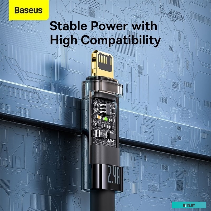 Кабель Baseus Explorer USB Type-A - Lightning (2 м, черный) <CATS000501>