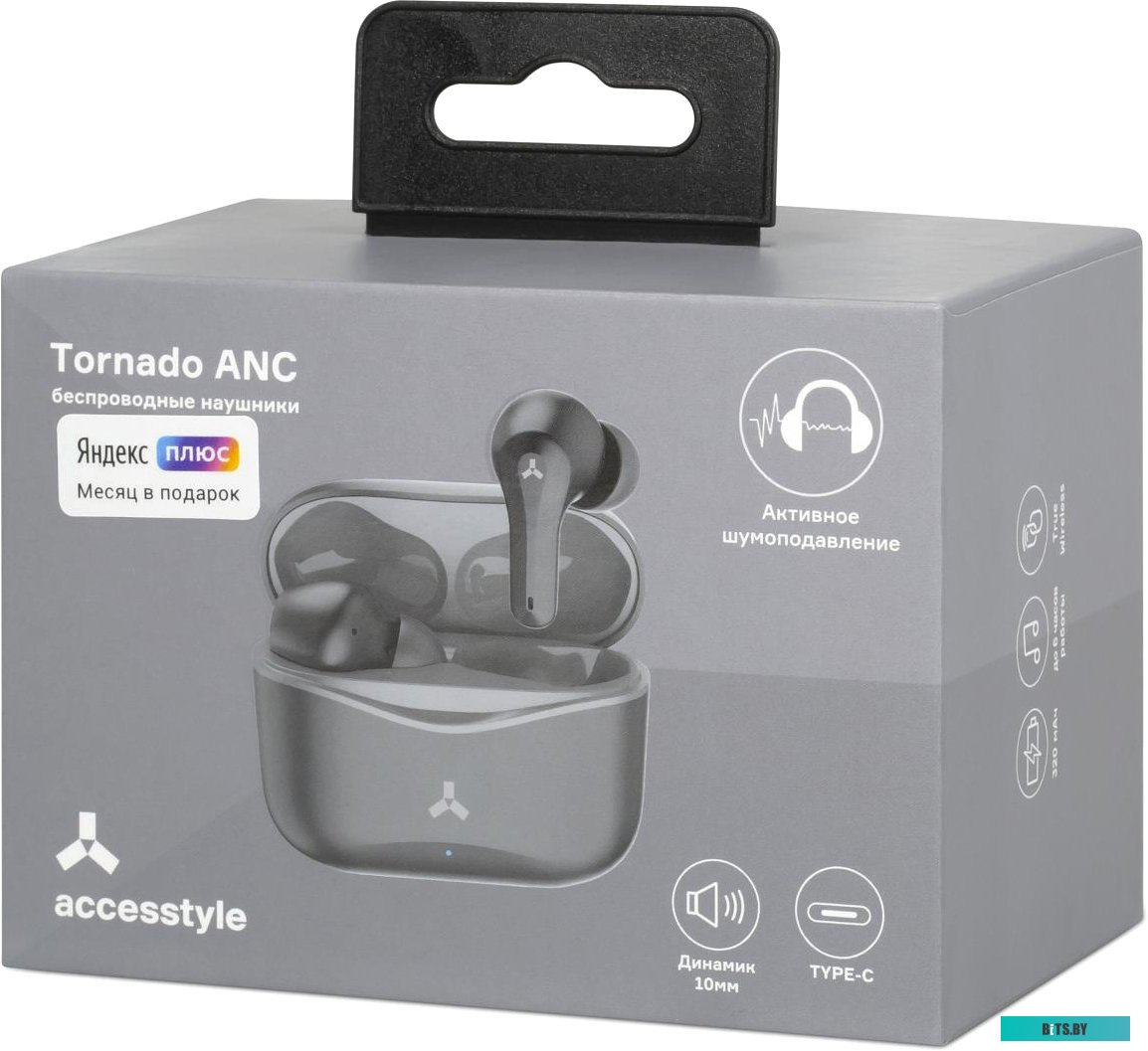 Наушники AccesStyle Tornado ANC (черный)