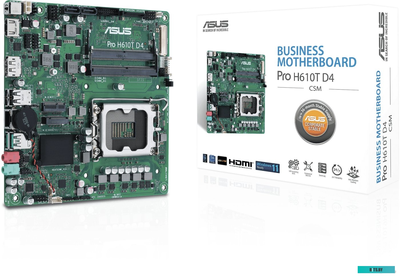Материнская плата ASUS Pro H610T D4-CSM