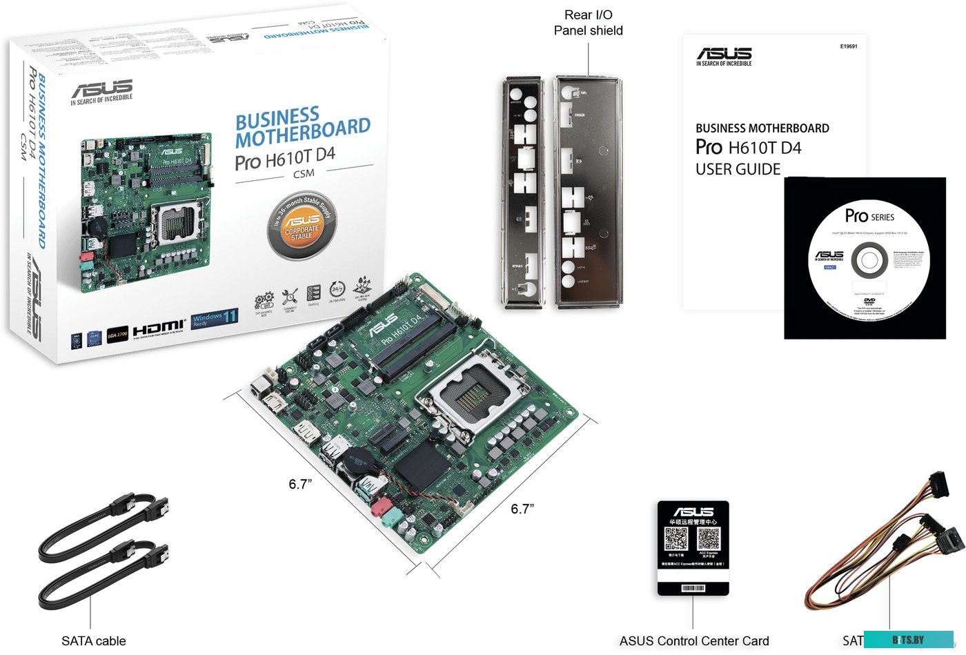 Материнская плата ASUS Pro H610T D4-CSM