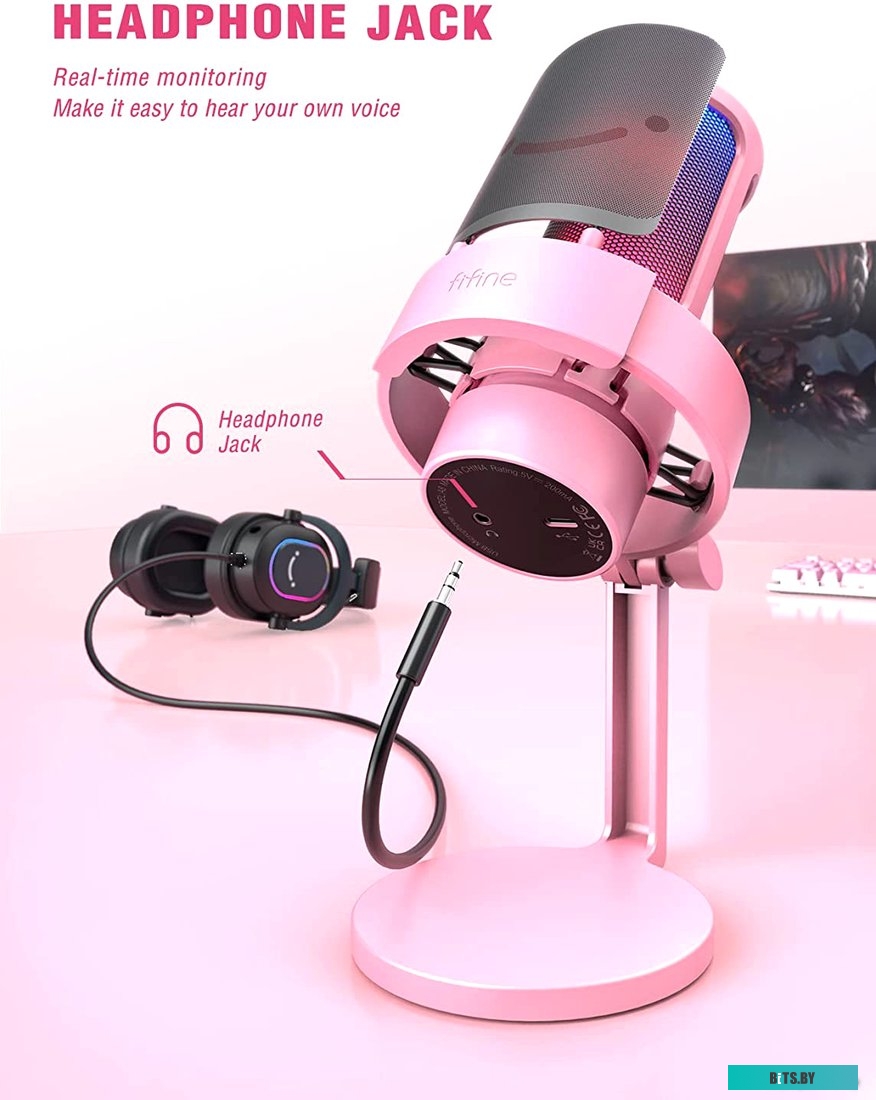 Микрофон FIFINE A8 (розовый) <A8P>