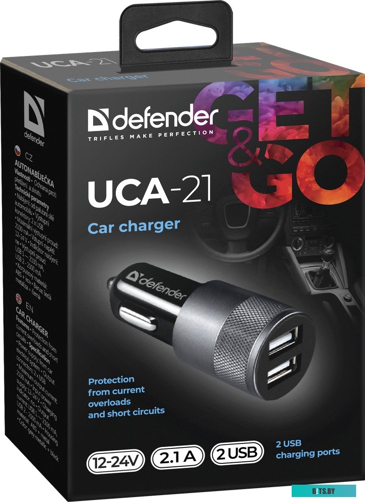 Автомобильное зарядное Defender UCA-21 <83821>