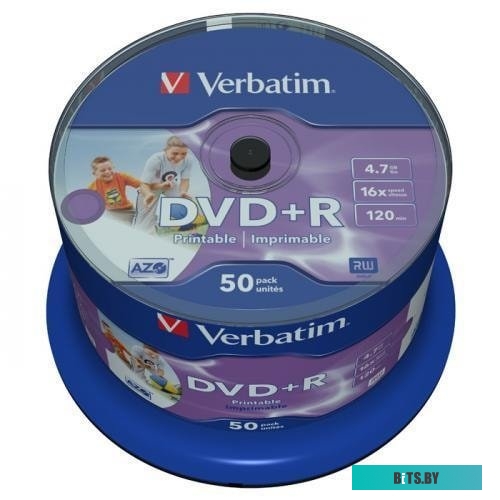 DVD+R диск Verbatim 4.7Gb 16x 43512 (50 шт.)