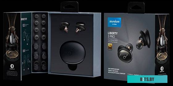 Наушники (Гарнитура) Anker SoundCore Liberty 3 Pro (серый) <A3952GA1>