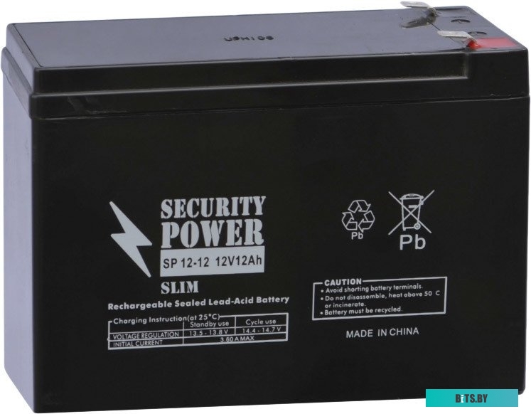 Аккумулятор для ИБП Security power SP 12-12 F2 Slim (12В/12 А·ч) <8372>