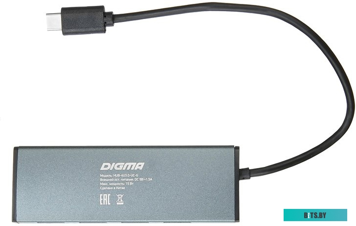 USB-хаб Digma HUB-4U3.0-UC-G